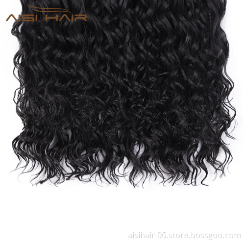 Aisi Hair Goddess Faux Locs Black Color Crochet Braids Hair Extensions Synthetic Faux Locks Braids Hairpieces For Black Women